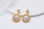 Light Luxury 925 Colorful Brushed Earrings Pi-Mart
