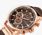 Men's Waterproof Elegant Sport Watch With Chronometers Day View, Leather  Belts And Hardlex Scratch Resistant Glass Perfect Gift For Him Stevvex