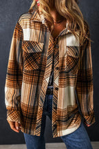 Multicolor Plaid Print Flap Pocket Shacket – Femstylo
