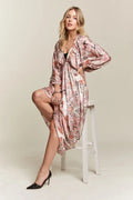 Printed V-Neck Batwing Sleeve Summer Dress For Women – Vibrant Print, Chic & Relaxed, Flattering, Effortlessly Stylish Stevvex