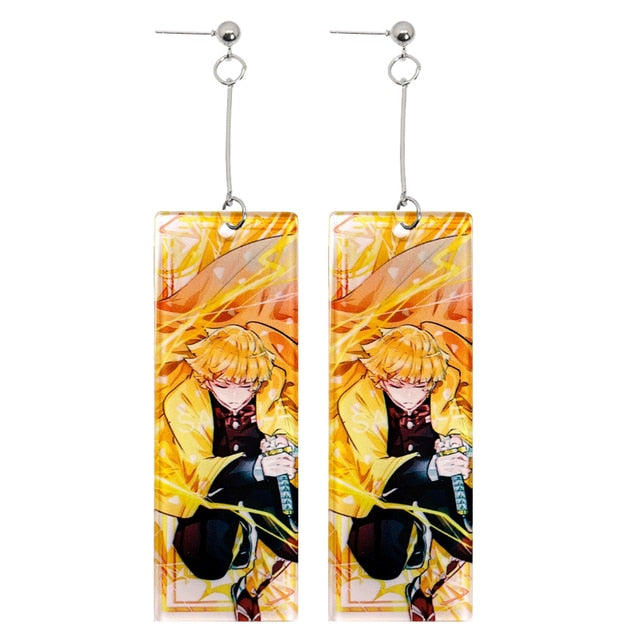 Acrylic Tanjiro Earrings Pi-Mart