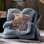 1pc Cozy Double Layer Sherpa Blanket for All Seasons - Perfect for Bed, Sofa, Camping and More!