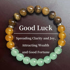Crystal Tiger Eye Colored Beaded Bracelet Pi-Mart