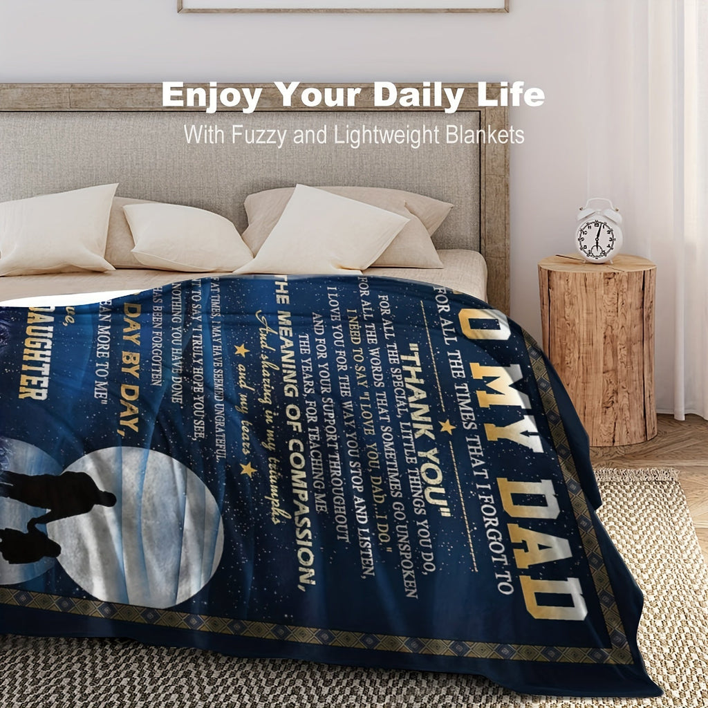 Gifts Of Blanket For Dad, Gifts From Daughter - Best Dad Ever Gifts - Idea Gift For Dad, Funny Birthday Gifts, Gifts For Daddy, Gifts For Dad Who Wants Nothing - Father's Day Gifts Of Blankets