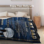 Gifts Of Blanket For Dad, Gifts From Daughter - Best Dad Ever Gifts - Idea Gift For Dad, Funny Birthday Gifts, Gifts For Daddy, Gifts For Dad Who Wants Nothing - Father's Day Gifts Of Blankets