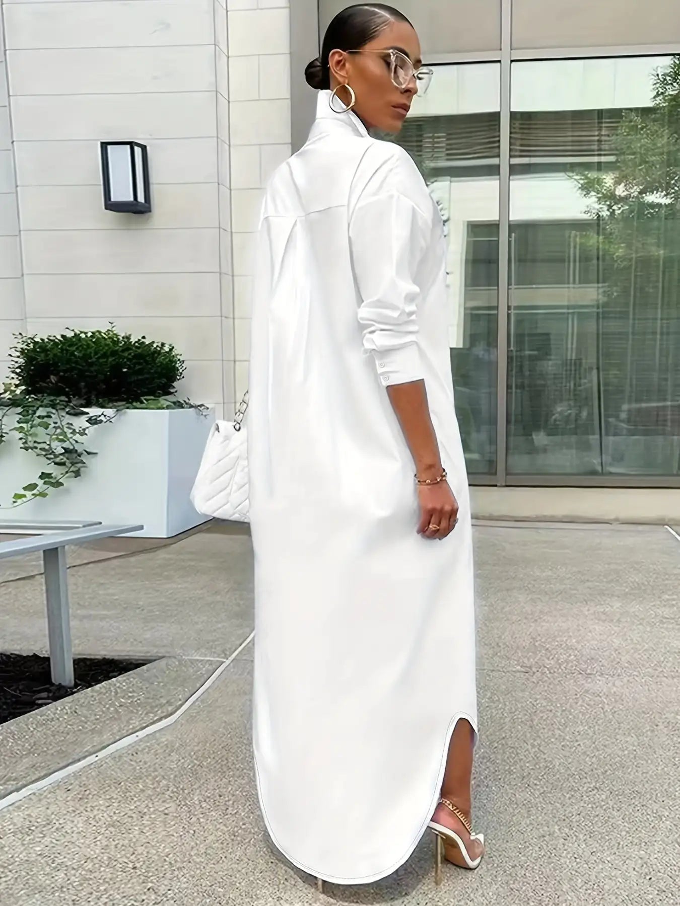 Long-sleeved Casual Shirts And Dresses With Multiple Wear Methods. - SJB-DIAMOND ELITES