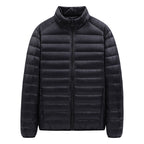 Men's Down Jacket Solid Color Stand Collar Light