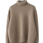 High-neck Women's Loose Versatile Knit Pullover Sweater Pi-Mart