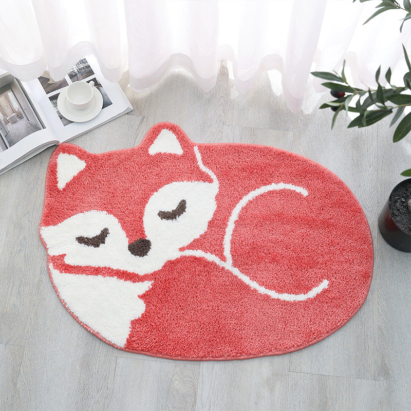 Cartoon Bathroom Door Non-slip Absorbent Flocking Floor Mat Pi-Mart