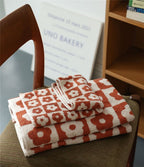 Retro Checkered Face and Bathroom Towels Pi-Mart