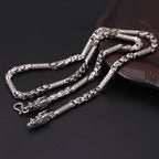 S925 Sterling Silver Men's Classic Vintage Thai Silver Necklace Pi-Mart