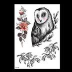 49 Sheets Waterproof Temporary Black Sketches Flowers Tattoo Stickers Flower Rose Tattoos For Women Adults Stevvex