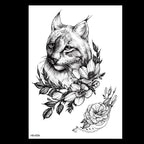 49 Sheets Waterproof Temporary Black Sketches Flowers Tattoo Stickers Flower Rose Tattoos For Women Adults Stevvex