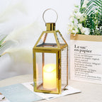16"High Stainless Steel Candle Lanterns(Gold） Lootquake LLC