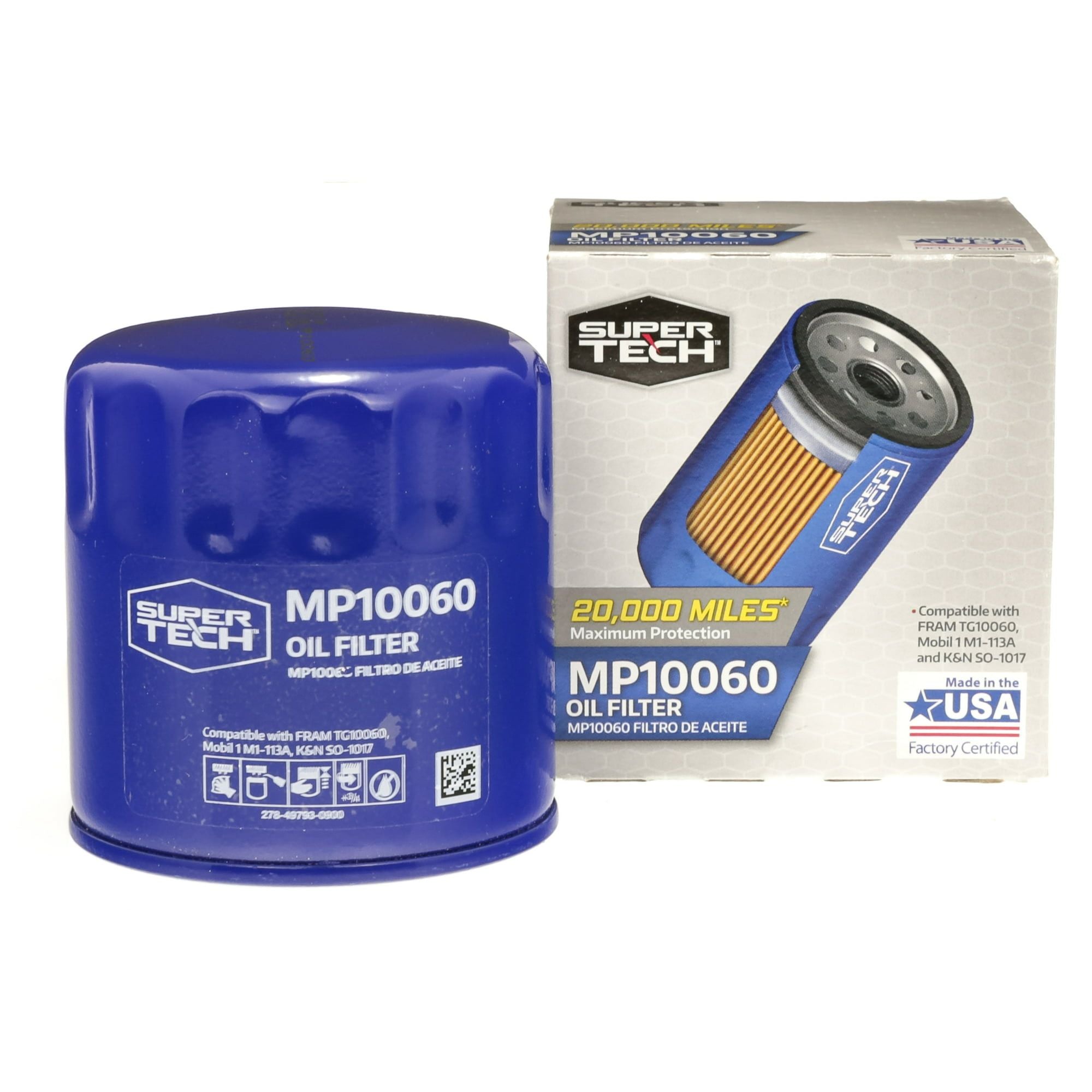 SuperTech Maximum Performance 20,000 mile Replacement Synthetic Oil Filter MP10060 for Buick Cadillac Chevrolet GMC Chrysler Dodge and Jeep EasyOptionXY LLC