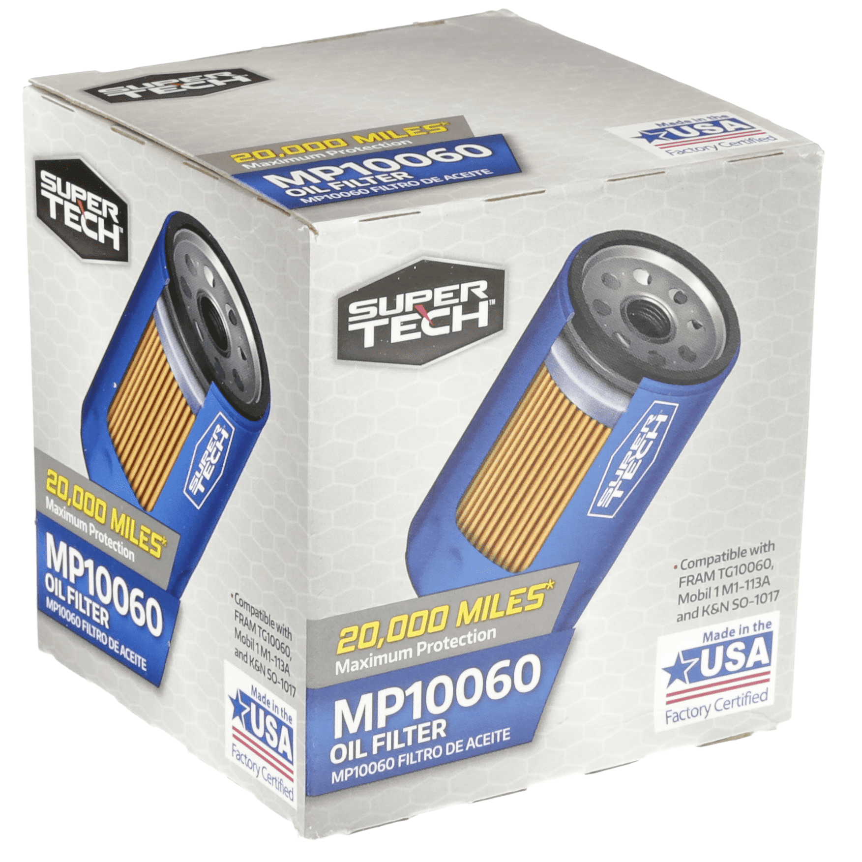 SuperTech Maximum Performance 20,000 mile Replacement Synthetic Oil Filter MP10060 for Buick Cadillac Chevrolet GMC Chrysler Dodge and Jeep EasyOptionXY LLC