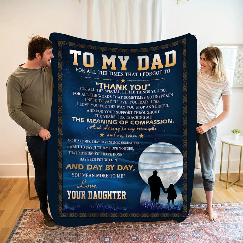 Cozy Fleece Blanket for Dad - Heartfelt Father's Day Gift, Soft Flannel Throw with Warmth for All Seasons, Perfect for Indoor and Outdoor Use Lootquake LLC