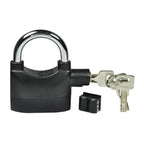 Black Waterproof Siren Alarm Padlock Alarm Lock For Bike Motorcycle Bicycle Safety Perfect With 110dB Alarm Pi-Mart