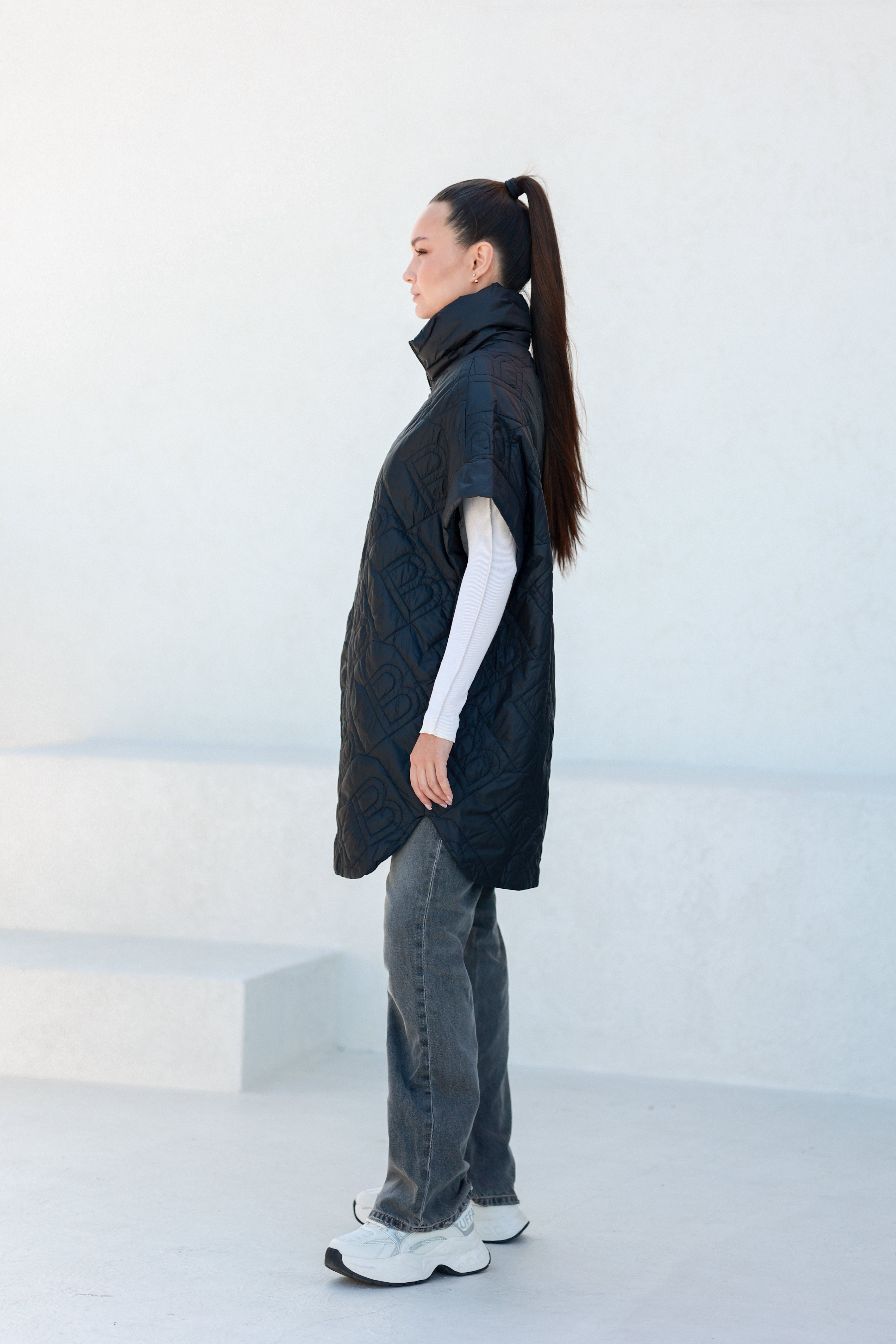 Pre-Order. Re-Stock Ships February 2026. Bianca Relaxed Fit Embossed Vest