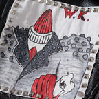 Studded Faux Leather Motorcycle Jacket: Edgy Punk Biker Jacket Pi-Mart