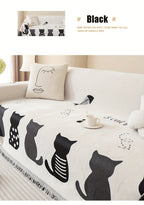 1pc Chenille Cat Cartoon Sofa Cover Blanket Four Seasons Universal Simple Double-sided Multi-functional Sofa Throw Blanket Couch Cover For Living Room Home Decor