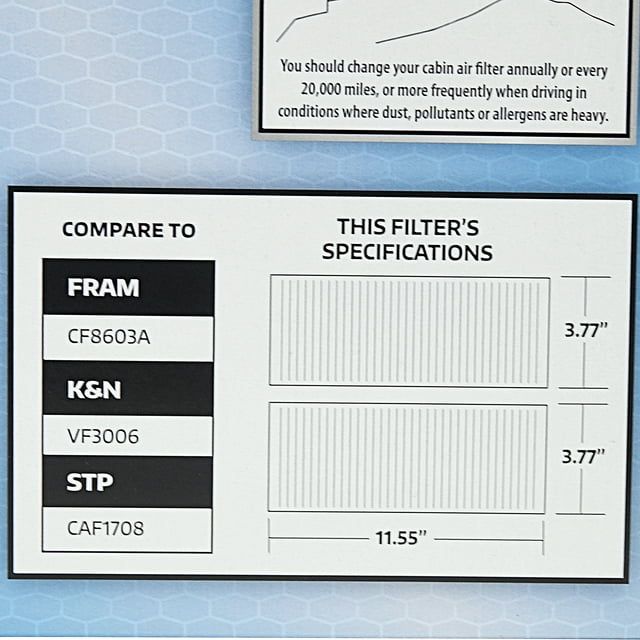 SuperTech Cabin Air Filter 5765, Replacement Air/Dust Filter for Honda EasyOptionXY LLC