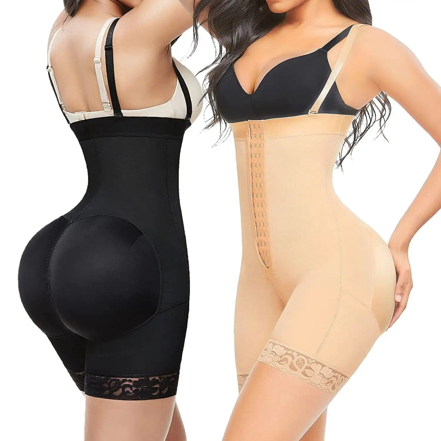 High Waisted Body Pants Crotch Zipper Tummy Lifting Pants Waist Trimming Shapewear Bodysuit Enhancement - SJB-DIAMOND ELITES