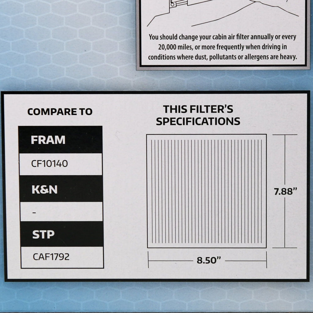 Super Tech 6750 Cabin Air Filters, Replacement Air/Dust Filter for Nissan