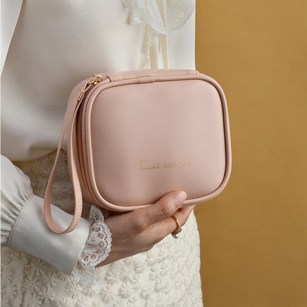 Portable PU Makeup Bags – Small Cream Lipstick Envelope Carry Cosmetic Bag for Students, Ideal for Sanitary Napkin and Small Storage Essentials - SJB-DIAMOND ELITES