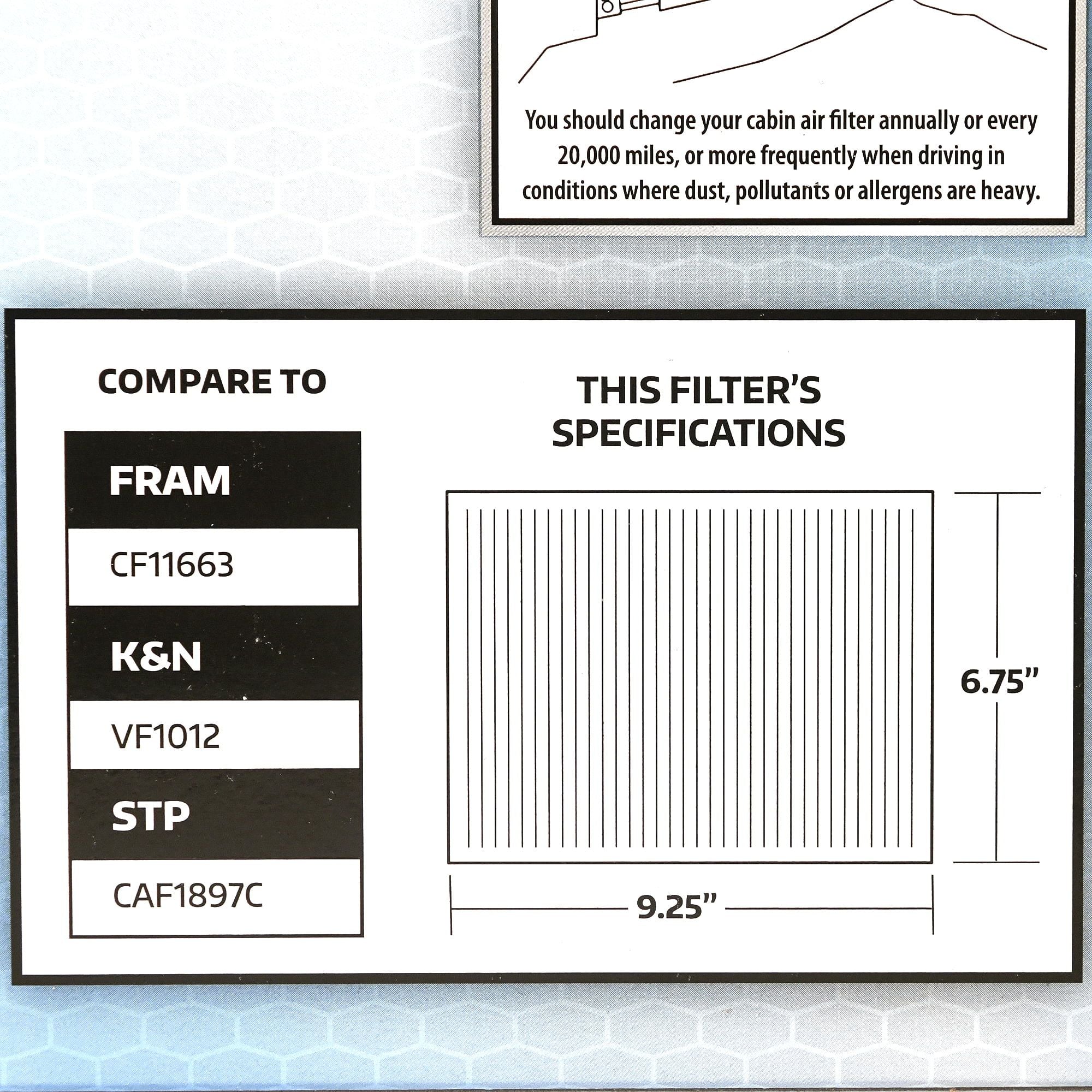 Super Tech 5520 Cabin Air Filters, Replacement Air/Dust Filter for Buick Chevrolet GMC