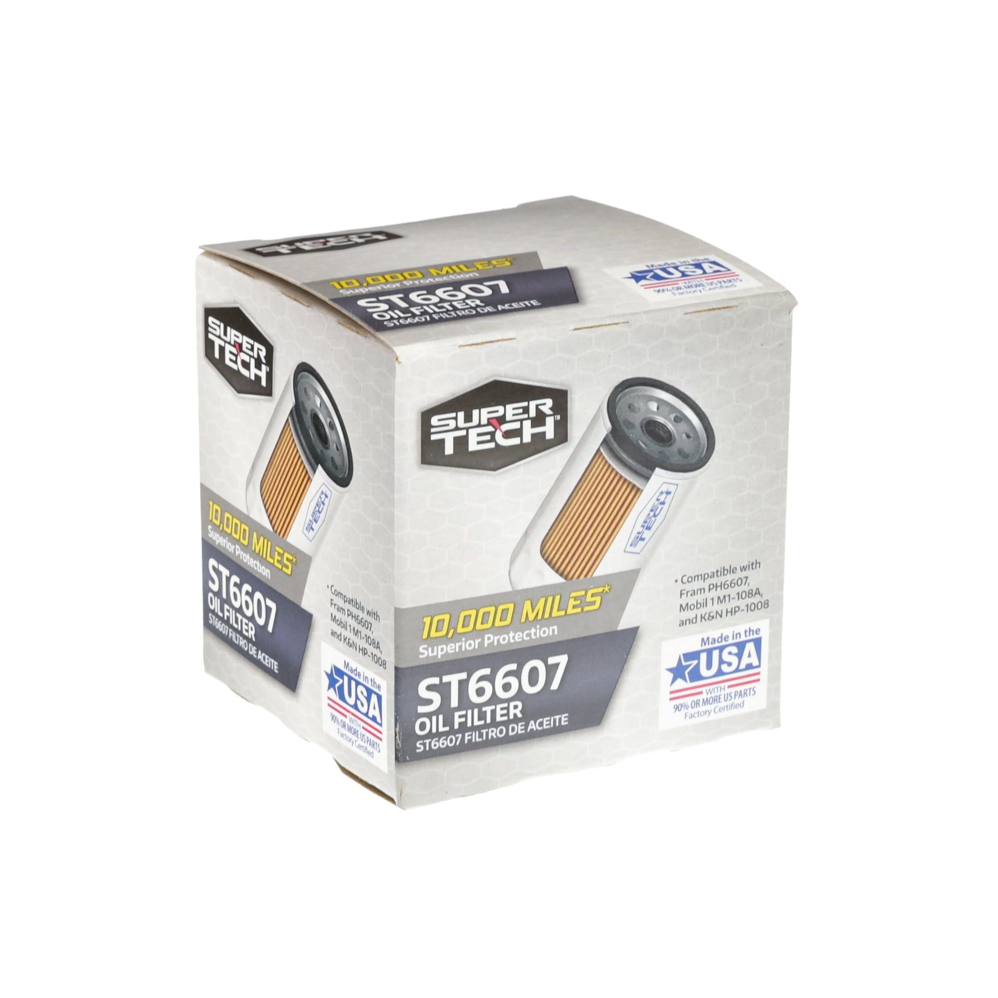 Super Tech ST6607 10K Mile Spin-On Motor Oil Filter Fits Honda and Infiniti Vehicles
