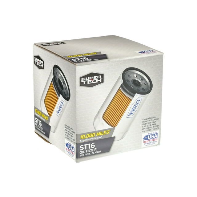 Super Tech ST16 10K mile Spin-on Engine Oil Filter Fits Chrysler, Dodge, Ford and Toyota