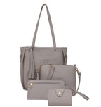 Women Bag Set Top-Handle Big Capacity Female Tassel Handbag Fashion Shoulder Bag Ladies PU Leather Crossbody Bag bolsas feminin Pi-Mart
