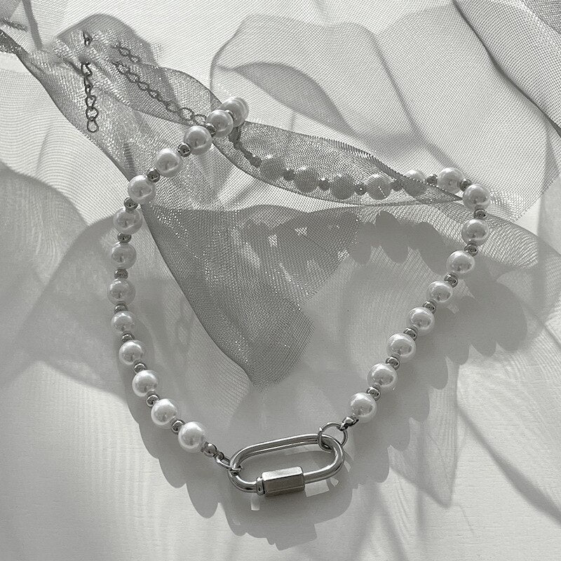Vintage Imitation Pearl Necklace Pi-Mart