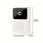 1pc SMCM Wireless Video Doorbell with HD Camera, Wide Angle, Intelligent Voice Intercom, WiFi Enabled, Battery/USB Dual Power, ≤36V, 600mAh Rechargeable Lithium Polymer Battery, App Control, HD Night Vision, 2.4G WiFi Only Lootquake LLC