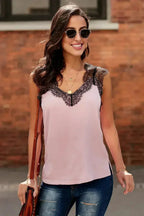 Pink One More Night Lace Cami Tank Top - SJB-DIAMOND ELITES