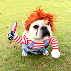 Halloween Pet Costume Pet Dog Funny Clothes Adjustable Dog Cosplay Costume Scary Costume Party Gatherings Pi-Mart