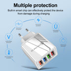 USB Charger Quick Charge 3.0 4 Phone Adapter For Tablet Portable Wall Mobile Charger Fast Charger Pi-Mart