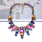 Luxurious Exaggerating Geometric Big Gem Necklace Lootquake LLC