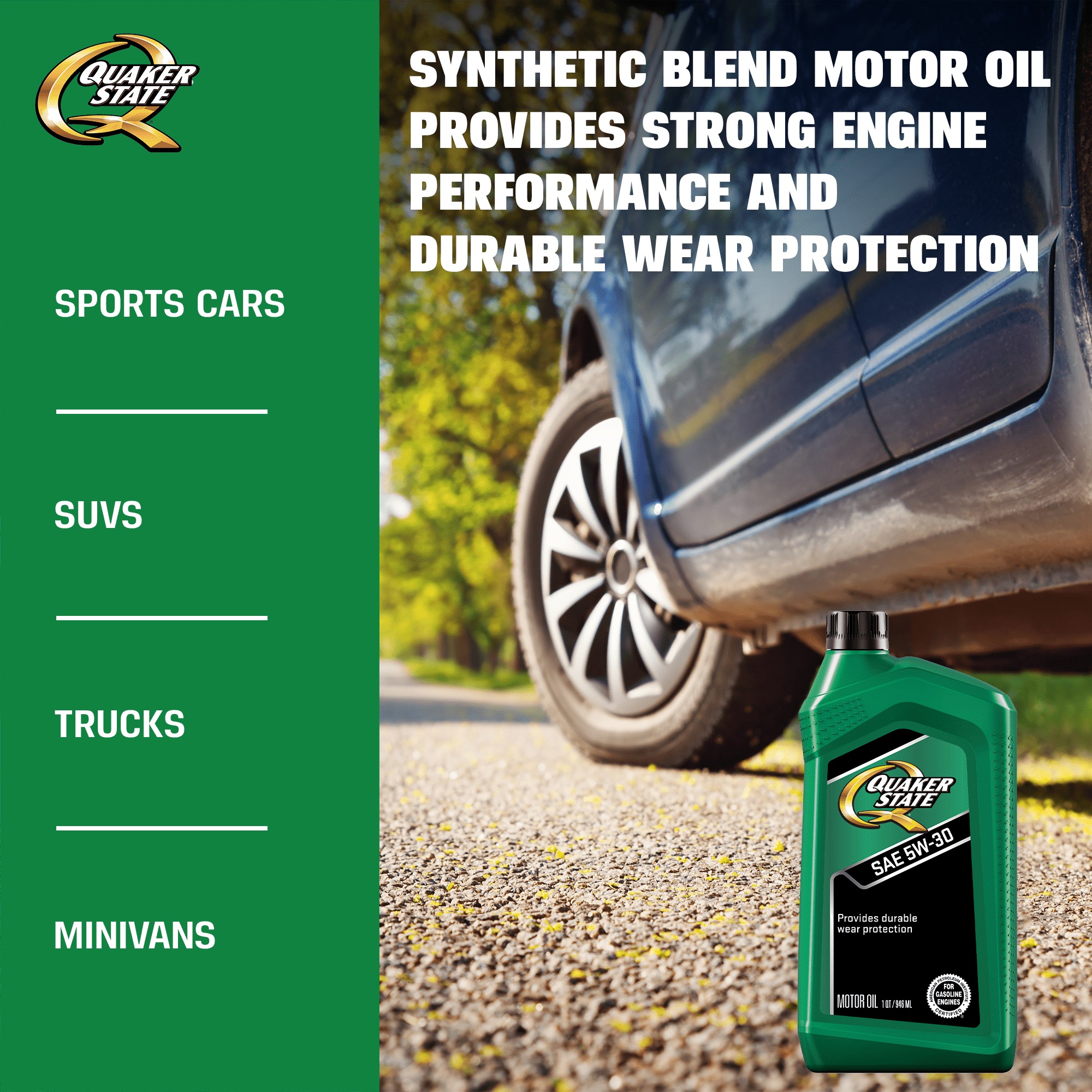 Quaker State Conventional Synthetic Blend 10W-40 Motor Oil, 1 Quart EasyOptionXY LLC