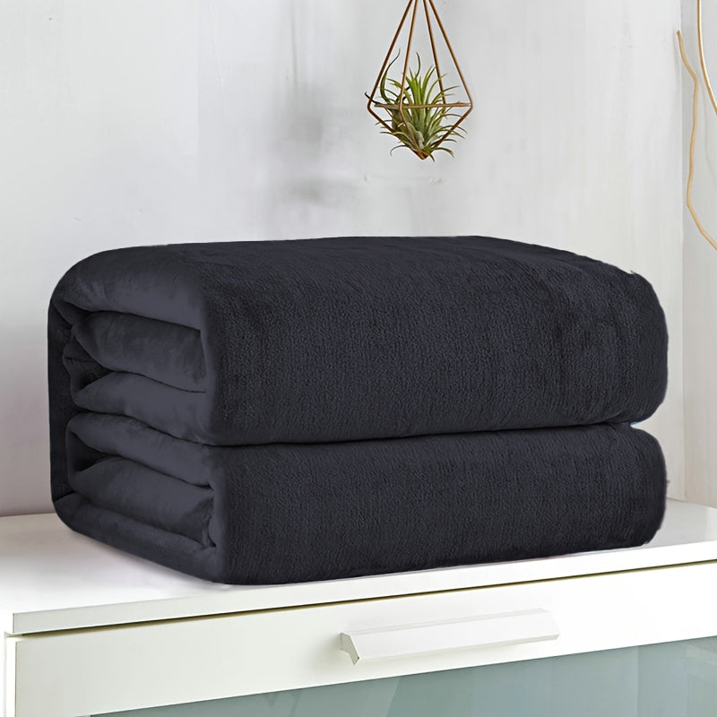Ultra-Soft Flannel Throw Blanket - Solid Color, Cozy & Warm for Couch, Bed, Office, and Travel - Machine Washable, All-Season Comfort Lootquake LLC
