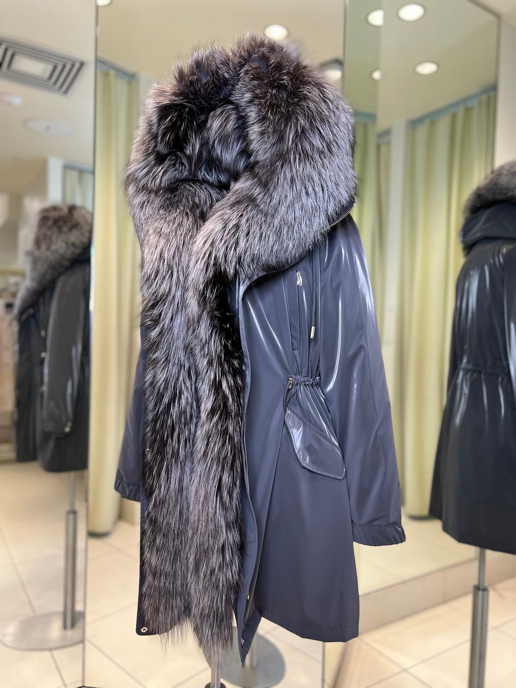 Genuine Silver Fox Fully Lined Hood Rabbit Insulated Parka Alaska® Outerwear Company