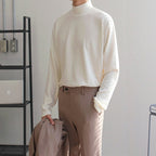 Casual Velvet Turtleneck Men Loose Sweater Pi-Mart