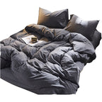 Water pure cotton 4-piece bedding sheet quilt cover cotton set Pi-Mart
