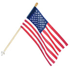 Polycotton Banner Style Flag with 5 Wood Pole and Bracket Set by Annin, 2.5' x 4'