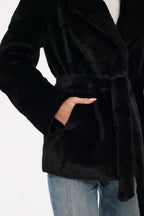 Faux Mink Effect Fur Coat - SJB-DIAMOND ELITES