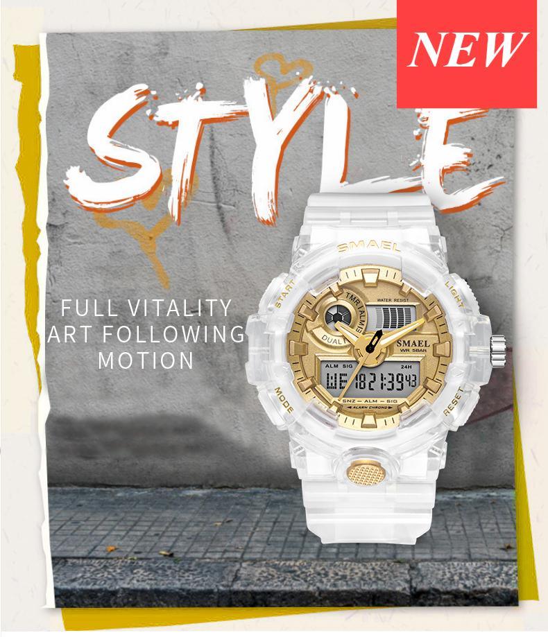 Sport Digital Watch for Men and Woman With Luminous Dual Time Waterproof 5 Bar Modern Men's Military Wristwatch WIth Night Mode - SJB-DIAMOND ELITES