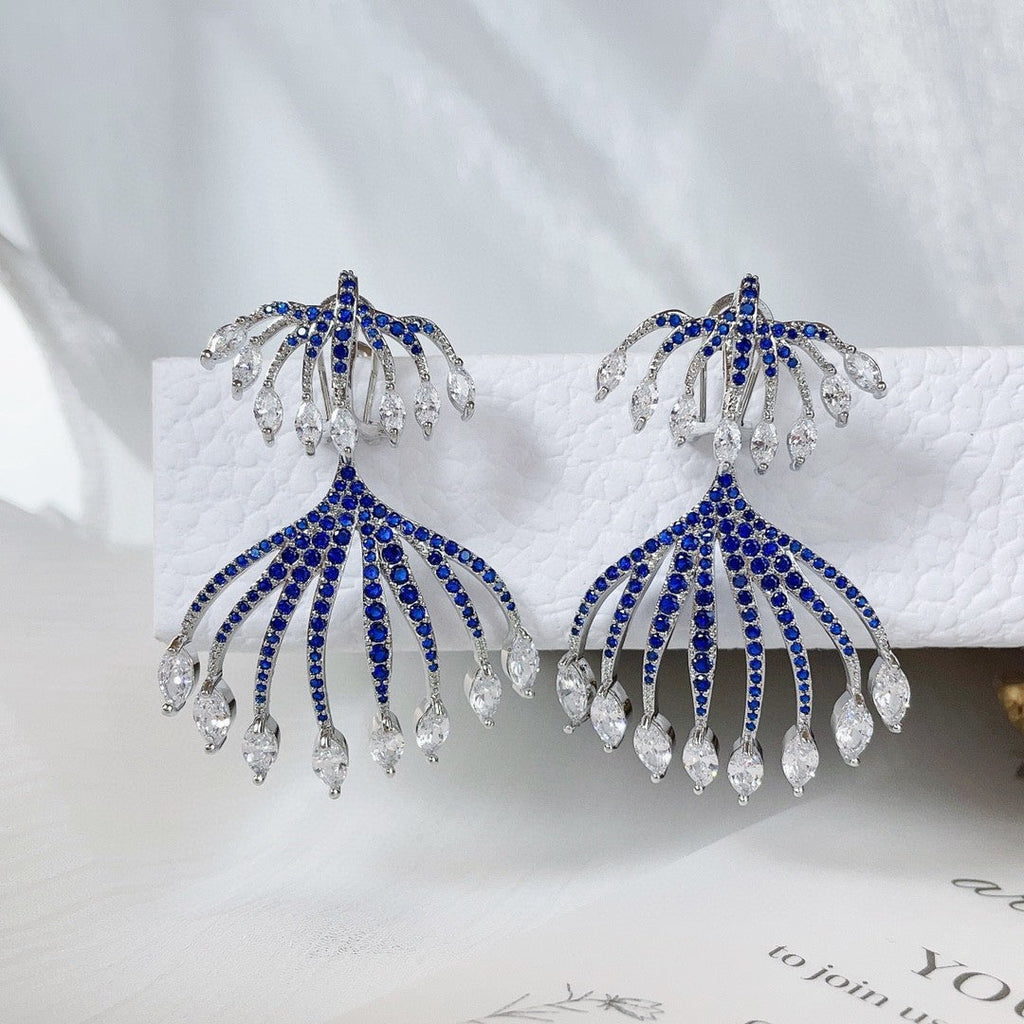 Fashion Smart Sea Jellyfish Tassel Earrings Pi-Mart