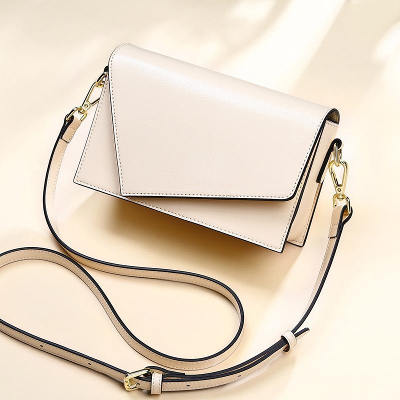 Genuine leather women's messenger bags geometric shape small square bag shoulder purse crossbody - SJB-DIAMOND ELITES