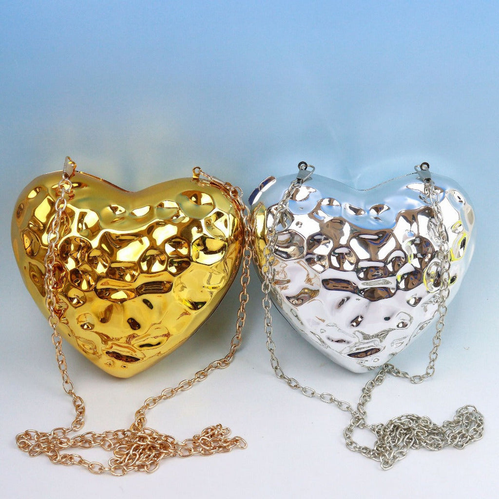 Heart Shaped Mini Purse – Elegant Acrylic Pericardium Chain Clutch, Perfect for Parties, Proms, Weddings, and Evening Out – Stylish Dinner Bag - SJB-DIAMOND ELITES